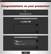 Ranking to First Lieutenant 4 (old rewards)