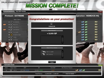 Ranking to Colonel IV (old version)