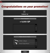 Ranking to Colonel I (old rewards)