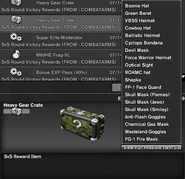 The contents in the Heavy Gear Crate.
