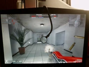 A foreign made magnifying glass