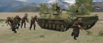 BMP-1 dismounting