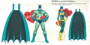 Super Friends Valentines batman & batgirl stands