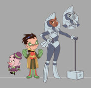 Mr. Mzyzptlk, Damian Wayne aka Robin, Natasha Irons aka Steel