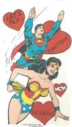 Super Friends Valentine Card Superman & Wonder Woman 1