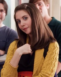 Annie wore this yellow Anthropologie Cardi when Jeff took on his gym teacher in a game of pool.Appearance: "Physical Education"