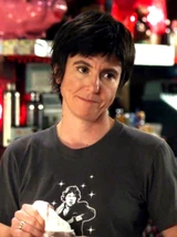 Ballroom bartenderShe handles the bar and took the order of the study group when they arrived. She talked with Annie who was doing her Caroline Decker persona and later made a Seven and Seven drink for Troy.