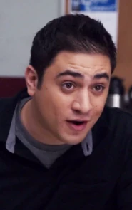 GSCT Derrick.png (415 KB) Derrick Bideos He considers himself the most intellectual and politically minded comedian of the group. He does a segment on their campus show called "Greendale Update" based on "Saturday Night Live's" segment "Weekend Update". He appears in "Anthropology 101" with Linda and Mark helping Abed throw a wedding for Jeff and Britta. His personal page on Greendale Campus Connect site can be found here.