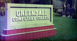 Greendale Computery College sign