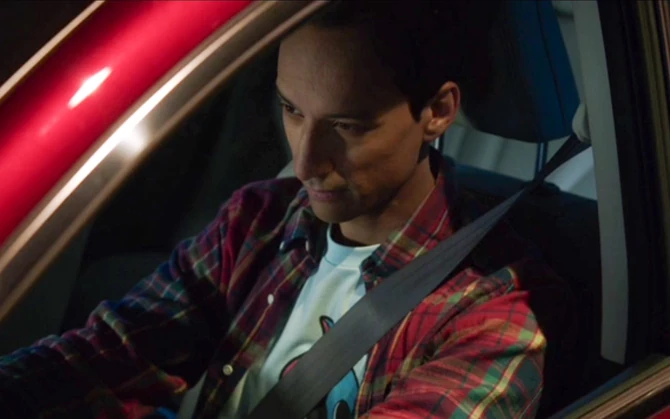 Abed and the Dean Share a Moment in a Honda