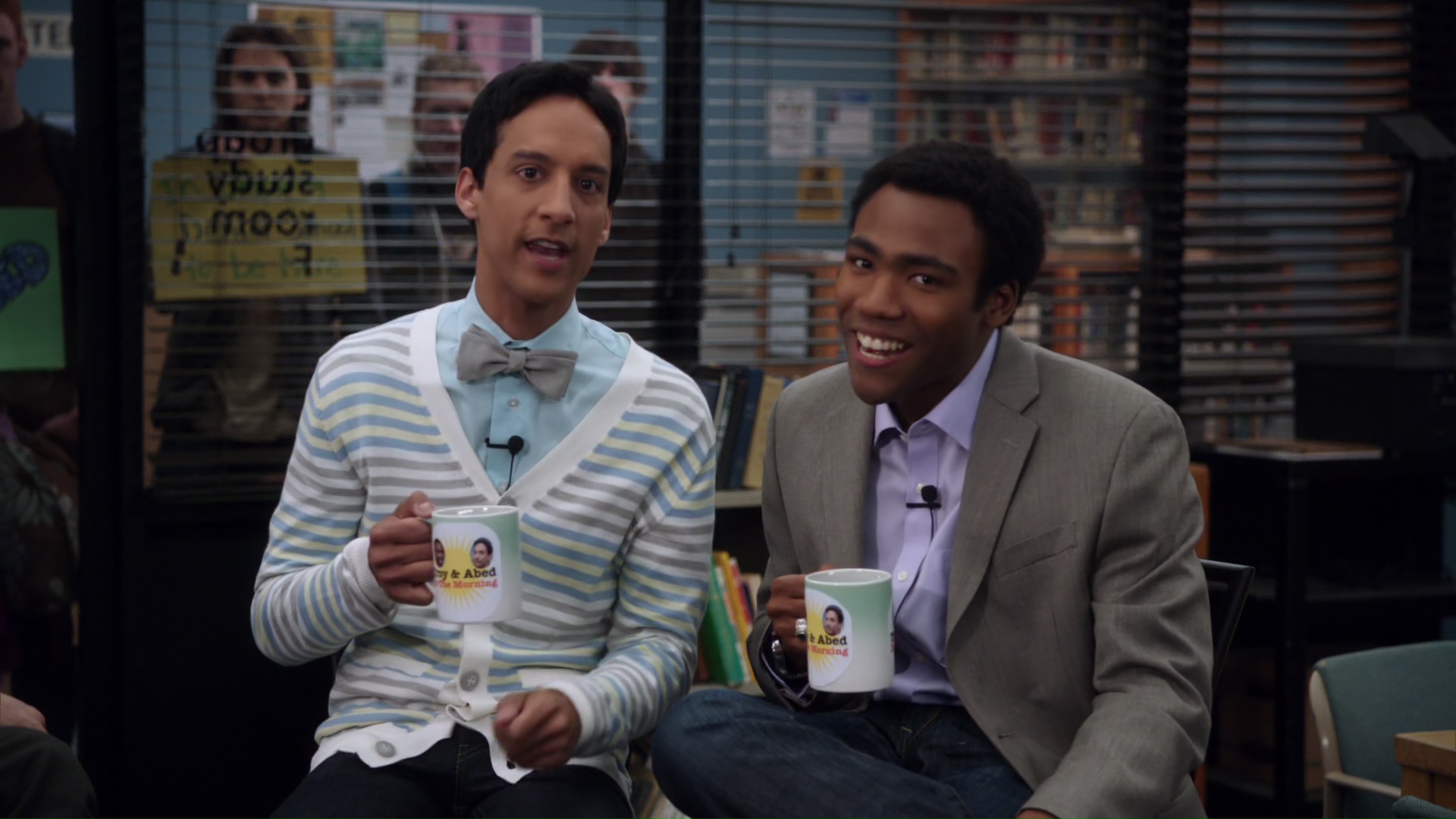 NBC TV Show Series Community Troy And & Abed In the Morning Coffee Drinking Mug