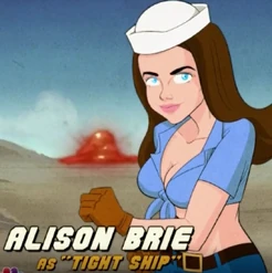 Tight ShipLooking too good even for a cartoon with many comments on her rack.