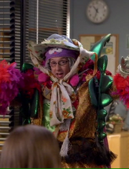 After not wearing silly outfits for the entire year, Dean Pelton makes up for lost time by wearing as many as he can.Appearance:"Emotional Consequences of Broadcast Television"