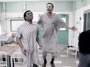 3X19 Troy and Jeff on a trampoline