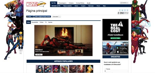 Página principal da Marvel Wiki