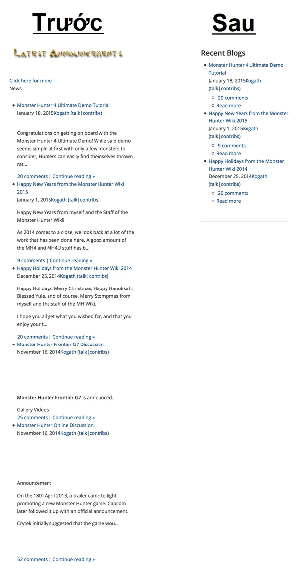 So sánh Danh sách blog