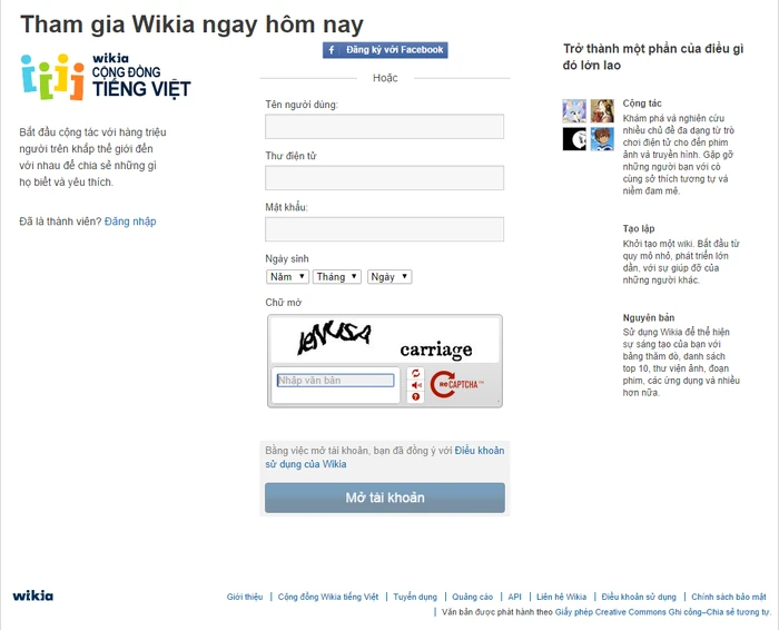 Log in create an account
