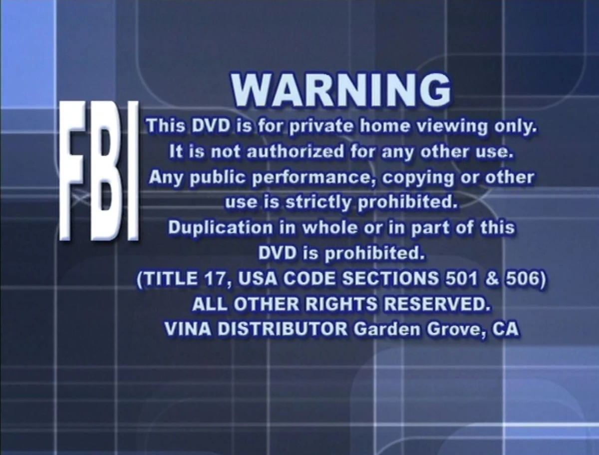 Vina Distributor Warning Screen Company Bumpers Wiki Fandom