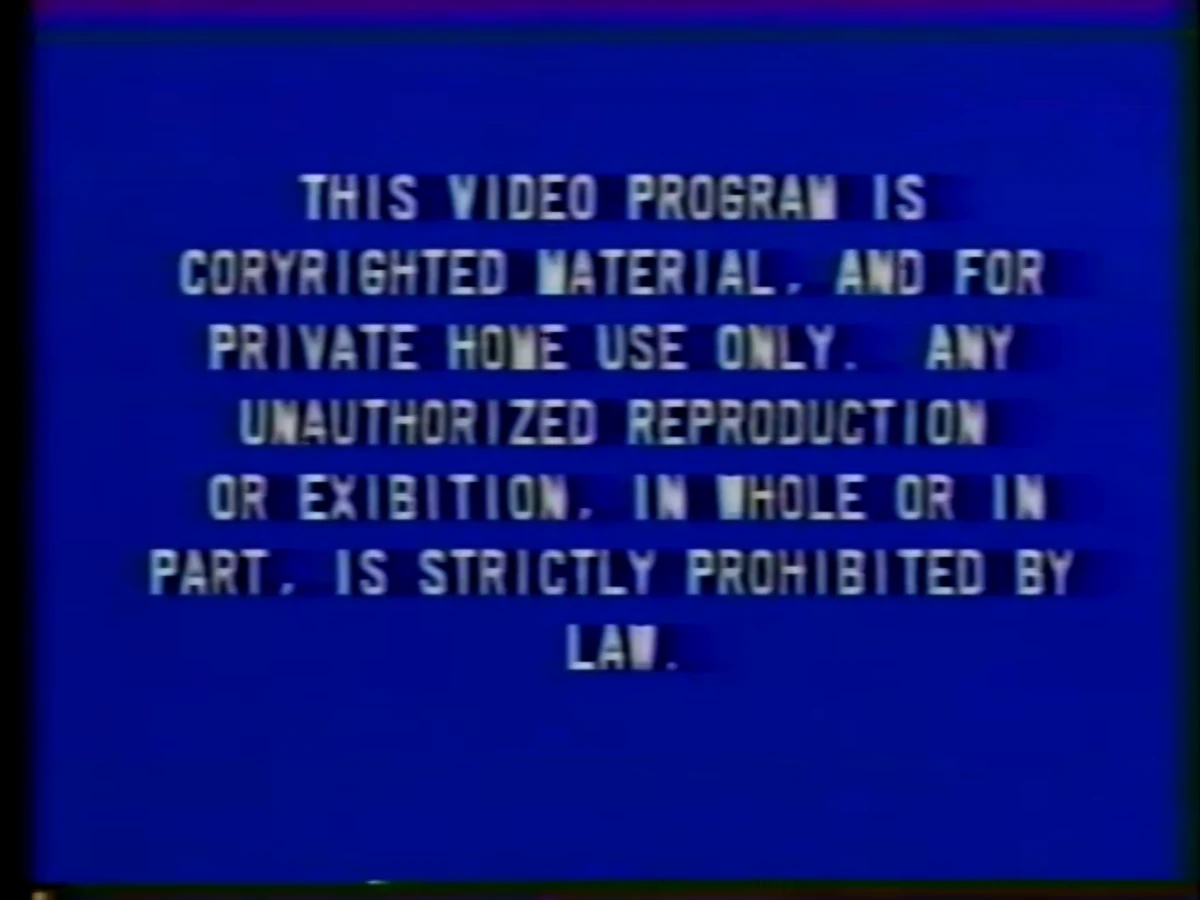 Advanced Video Group Warning Screen Company Bumpers Wiki Fandom