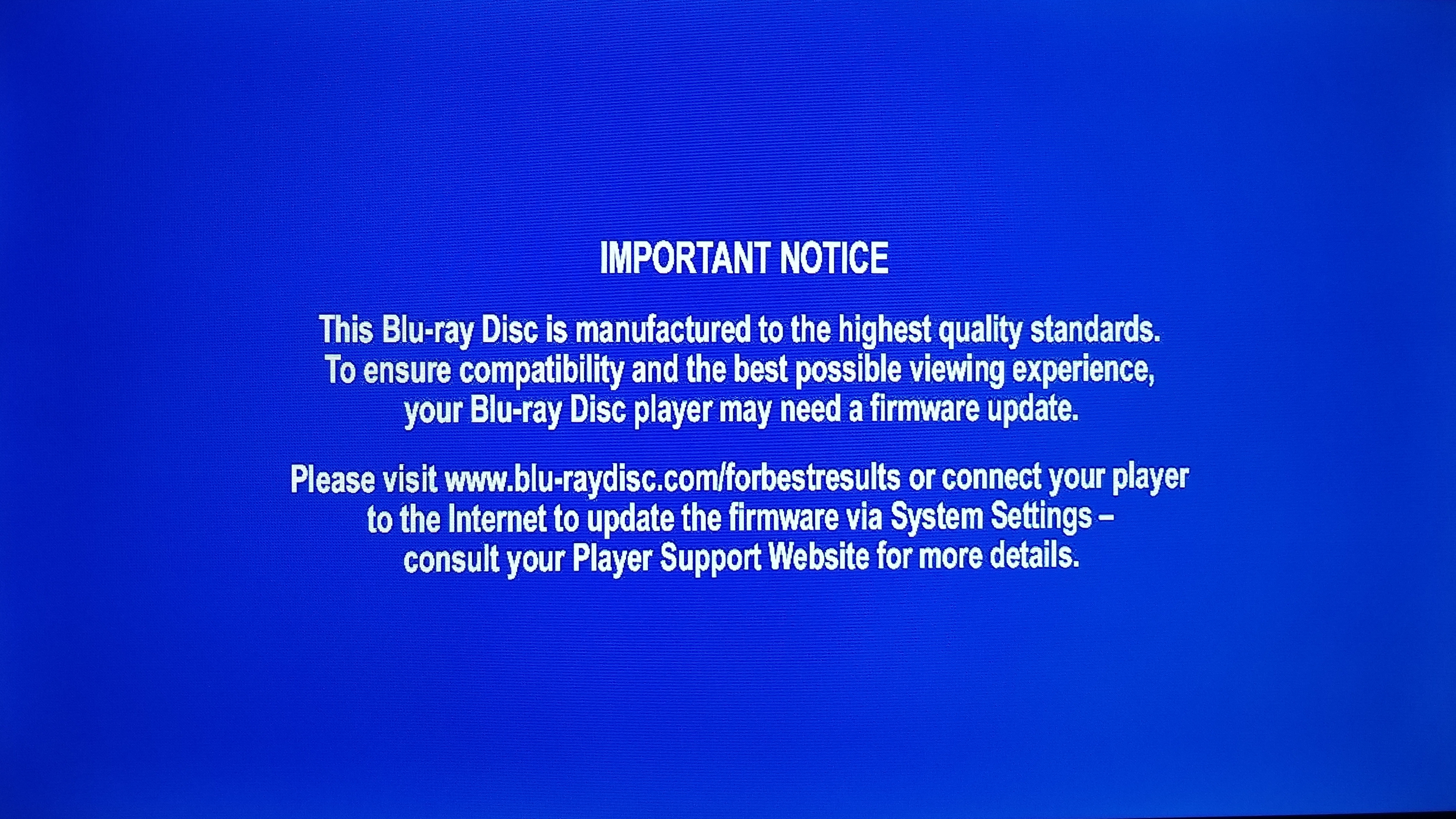 Company Bumpers Blu-ray Firmware Update Notices | Company Bumpers