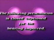 Disney Channel - Closed Captioned announcement - 1990-2