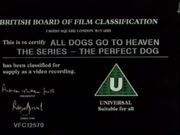 All Dogs Go to Heaven - the Series: The Perfect Dog (1999), Video