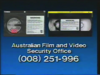 CBS-FOX Video Australian Piracy Warning (1989) AFaVSO information