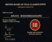 Grave Misdemeanours, Video