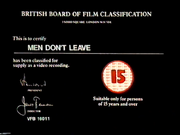 BBFC 15 Card (Men Don't Leave)