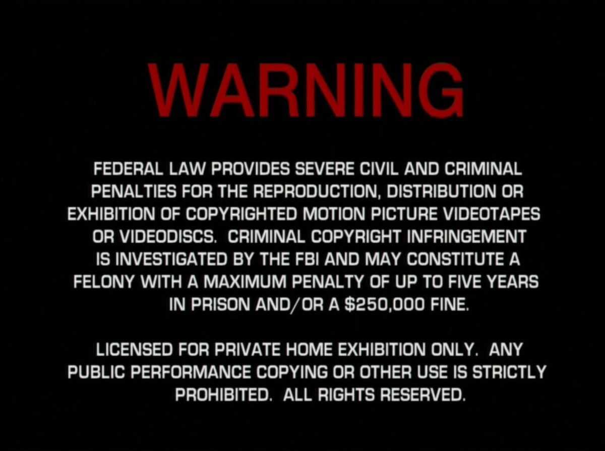 Docurama Warning Screen | Company Bumpers Wiki | Fandom