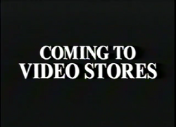 Coming to Video Stores