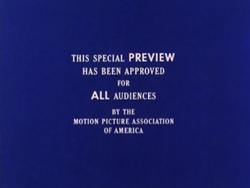 Rated R- RESTRICTED film rating bumper (MPAA) blue screen 