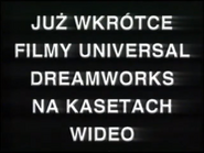 Coming soon from universal dreamworks on videocassette - poland