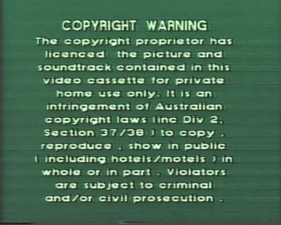 Seven Keys Video (Australia) "Please Rewind" Bumper/Warning Screens