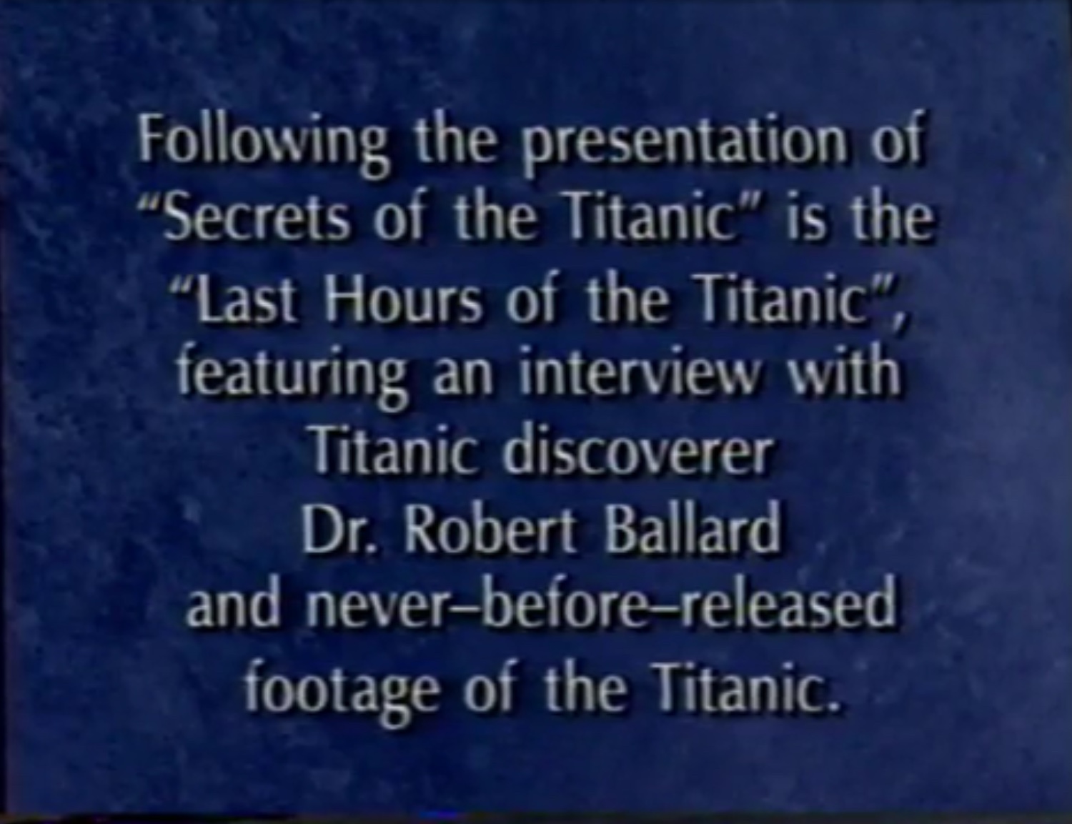 National Geographic Video: Secrets of the Titanic (Video 1987) - IMDb