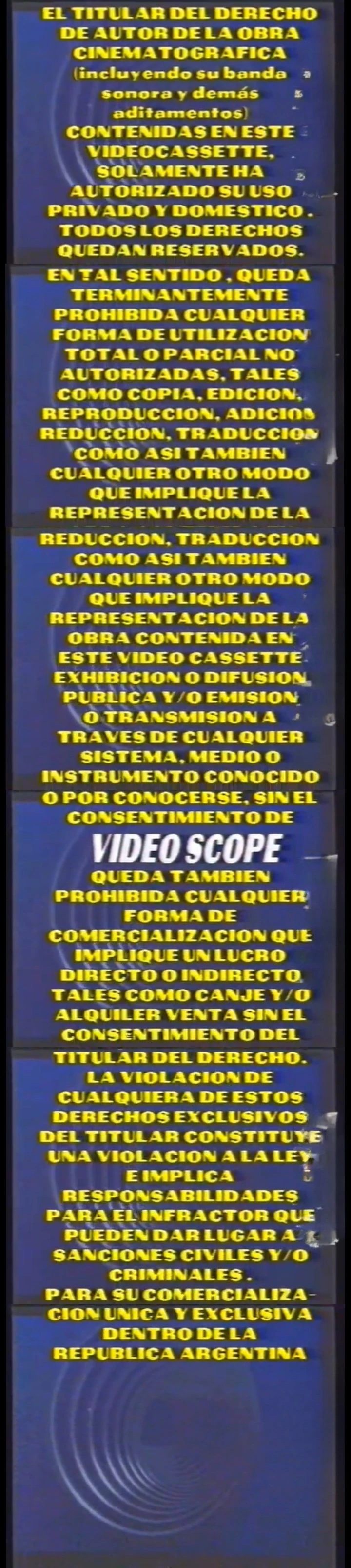 Video Scope (Argentina) Warning Screen Company Bumpers Wiki Fandom