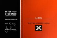 BBFC X (Alien)