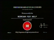 BBFC 18 Warning (Scream for Help)