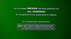 Motion Picture Association of America - PG-13 Rating