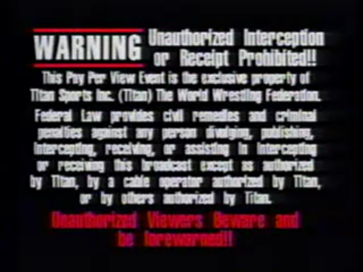 WWE PayPerView Warning Screens Company Bumpers Wiki Fandom