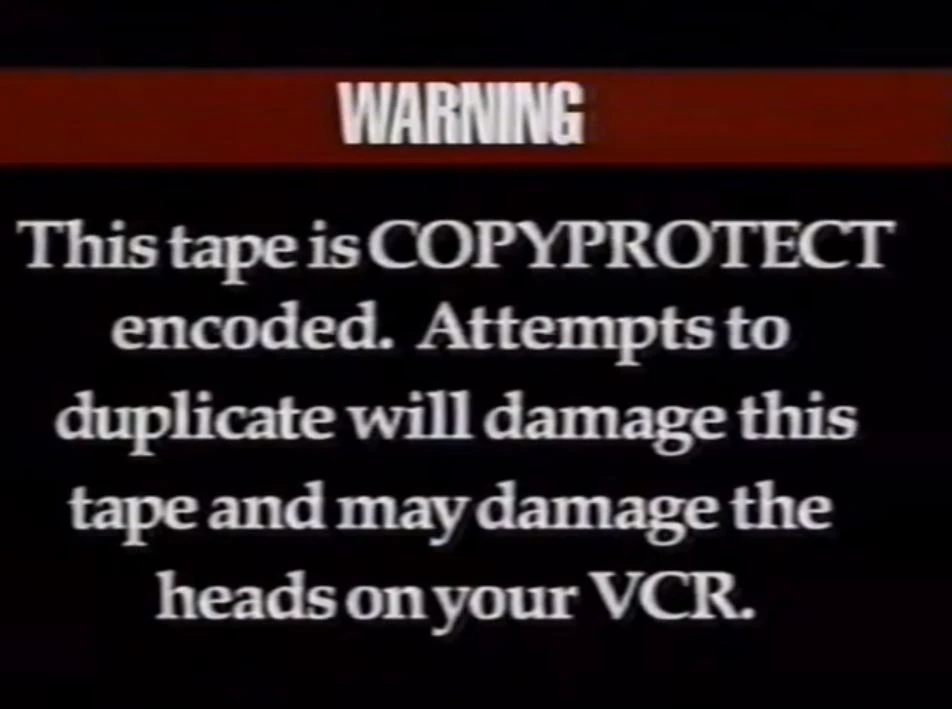 Championship Productions Copy Protection/Tracking Reminder/Warning