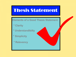different types of thesis statements
