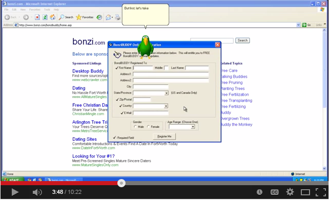 i download bonzi buddy in window 98 simulator 
