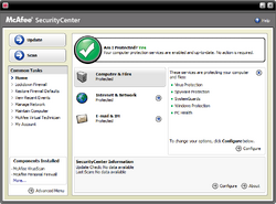 McAfee SecurityCenter