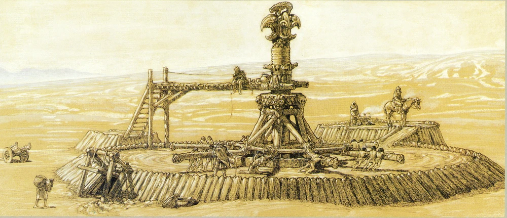 The brutal reality of human bondage in the Hyborian kingdoms. Source: Conan Wiki - Fandom / Wheel of Pain | Conan Wiki | Fandom