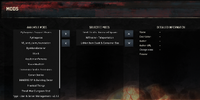 Mod -skärmen används för att välja mods att spela med