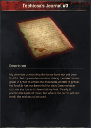 Techtosa's Journal #3