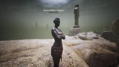 Ansina Hidden-Daggers, at one of her many spawnpoints.