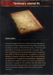 Techtosa's Journal #1