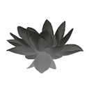 Icon grey lotus flower